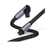 90Degree Digital Optical Audio Cable 5.1 Right Angle for Toslink SPDIF Coaxial Cable for Blu-Ray Player Soundbar 5M
