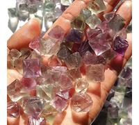 90g-100g Campione di roccia di ottaedri ruvidi di fluorite naturale può essere utilizzato per decorazione della stanza
