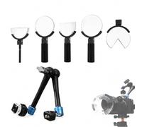 90mm Handheld Prism Filter Kit, effetti di luce creativi | 5 occhiali ottici prisma stili, palmare o hot-shoe, effetti di rifrazione regolabile per fotografia e video