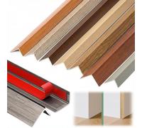 90mm Modanatura Decorativa Autoadesiva, Alluminio Profilo Angolare a L, Paraspigoli Muro, Protezione dei Bordi per Piastrelle Scale Pavimenti Mobili Davanzali(Light Maca,W30mm*20mm)