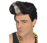 90s 1990s Vanilgia Ghiaccio Rapper Cantante Striate Parrucca Adulto Uomo Costume