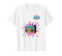 90's Boombox Retro Pop Art Throwback Music Maglietta