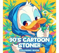90's Cartoon Stoner Coloring Book: 50 Fun and Festive Retro Pages for Relaxation and Creativity, A Unique Holiday and Halloween Gift for Adults Who Enjoy Groovy Art, Chill Humor, and Nostalgic Vibes