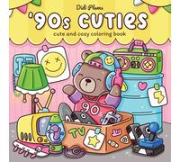 '90s Cuties: Cute and Cozy Coloring Book for Adults & Teens Featuring Adorable Animal Friends in Nostalgic Retro Scenes for Relaxation