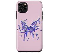 90s Cyber Butterfly che si scioglie nello spazio con le stelle Custodia per iPhone 11 Pro Max