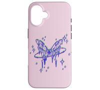 90s Cyber Butterfly che si scioglie nello spazio con le stelle Custodia per iPhone 16