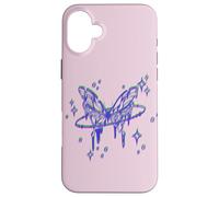 90s Cyber Butterfly che si scioglie nello spazio con le stelle Custodia per iPhone 16 Plus