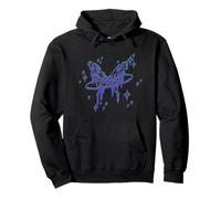 90s Cyber Butterfly Che Si scioglie nello Spazio con Le Stelle Felpa con Cappuccio
