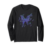 90s Cyber Butterfly Che Si scioglie nello Spazio con Le Stelle Maglia a Manica