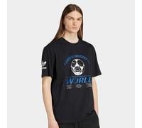 adidas Originals - T-Shirt nera con stampa stile football anni '90-Nero S