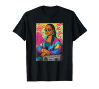 90s Hip Hop Mona Lisa Retro Urban Art Design Maglietta