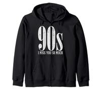 90s I Miss You So Much Distressed Nostalgia Quote Felpa con Cappuccio