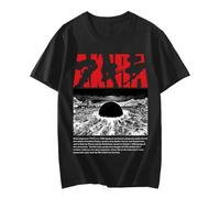 90s Japan Akira Graphic T Shirts Vintage Manga Kaneda Shotaro Men Harajuku Fashion O-Neck Tee Streetwear Casual Top Black M.JPG.JPG Black L