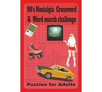 90's Nostalgia Crossword and Word search challenge: Crossword and Word search with easy to read print about the 90s nostalgia and more | 6x9 inches, ... | Gift for vacations, holidays and free times