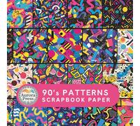 90's Patterns Scrapbook Paper: 20 Sheets Double-Sided Decorative Designs Cardstock, Scrap Book Paper for Scrapbooking, Junk Journal, Photo Album, DIY Crafts