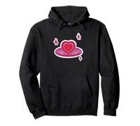 90s Retro Y2K Vintage Cuore nello spazio con stelle Felpa con Cappuccio