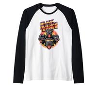 90s Vintage Black Russian Terrier Chornyi Terrier Maglia con Maniche Raglan