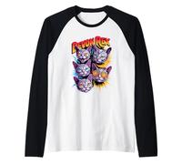 90's Vintage Devon Rex Pixie Cats Maglia con Maniche Raglan
