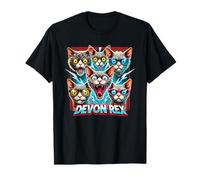 90's Vintage Devon Rex Pixie Cats Maglietta