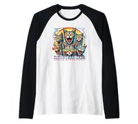90's Vintage Egyptian Mau Cat Egyptian Maus Maglia con Maniche Raglan