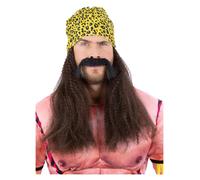90s Wrestling Stella Parrucca + Bandana Kit Donna Uomo Wrestler Costume