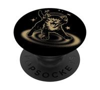 90s Y2K Cat Headphones Stars Silly Grunge Vintage Graphic PopSockets PopGrip Adesivo