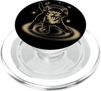 90s Y2K Cat Headphones Stars Silly Grunge Vintage Graphic PopSockets PopGrip per MagSafe