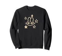 90s Y2K Mad Rabbit Lepre Bunny è confuso sotto Starry Felpa