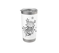 90s Y2K Meduse e pesce sotto le stelle Bicchiere termico in acciaio inox doppia parete