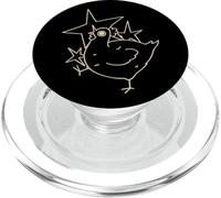 90s Y2K Pazzo Spaventoso Gallina Pollo è spaventato sotto un cielo stellato PopSockets PopGrip per MagSafe