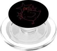 90s Y2K Pazzo Spaventoso Pollo Gallina è spaventato sotto un cielo stellato PopSockets PopGrip per MagSafe