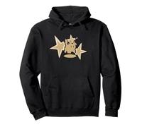 90s Y2K Scary Tomcat Cat è spaventato sotto Big Stary Felpa con Cappuccio