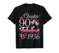 90th Birthday Queen Chapter 90 Fabulous Since 1936 Women Maglietta