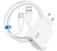 90W Caricabatterie Caricatore con 6A Cavo USB C 2M per Xiaomi 17 15 Ultra | Caricabatterie rapido Adattatore per Xiaomi 17T 15T Pro POCO X7 F7 per Turbo Cavo USB Type-C per Xiaomi Redmi Note 17 15 Pro