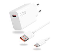 90W Caricabatterie Rapido con 6A Cavo USB C 1.5M per Redmi Note 14 13 12 11 Pro Caricabatterie Turbo Hypercharge Adattatore Rapido per Xiaomi 15 Ultra 14 13 Ultra POCO X7 F7 Pro F6 14T Lite13T Mix