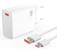 90W Caricatore Rapido USB C per Xiaomi 15 Ultra/15 Pro/14T 14C 13T 12T 14 13 12 Lite, Caricabatterie Turbo Charge per Redmi Note 14 Pro+ 5G/13 13C 12 11 10,Poco X7 X6 F7 F6 M7 con 6A Cavo USB C 1M