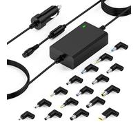 90W Caricatore Universale Auto per PC Portatile con 16 connettori