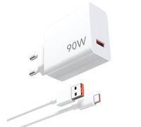 90W Rapido Caricatore USB con Cavo USB C 1M per Xiaomi 15 14 13 Ultra POCO X7 Pro POCO F6 Redmi Note 15 Pro+ 5G, Caricabatterie rapido Turbo Charge per Redmi Note 13 14 X4 5G 14T 13T POCO Pad M6