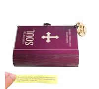 90x Bible Scritture Cards - 12x7x4cm Biglietti Di Preghiera, Scheda Di Versi Biblici, Versetti Con Codice Colore Con Scatola Di Legno, Scheda Di Preghiera Religiosa Per Riflesso Emotion Sensazione Di