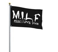 90X150cm Bandiere Da Balcone Milf Uomo Amo Il Cibo Bandiere Resistente Bandierine Classica Striscioni Di Bunting Per Celebrazione Interno Esterno