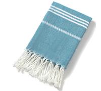 90x180cm Checker Motivo Multifunzione Turco Spiaggia Telo Panno Con / Nappa