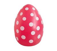 90x60 cm Gonfiabile Pasqua Colorate Simpatiche Uova di Pasqua Cartone Animato Decorazioni per Uova di Pasqua Decorazioni Giganti per Prato da Giardino-Rosso