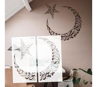 91 centimetri Arte Islamica Luna Stella Stencil Pittura Oversize Intonaco Parete Personalizzato Lavabile Extra Large Dimensionale Motivi Portatili per Soffitto S634