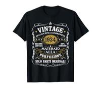 91° Compleanno 91 Anni Compleanno Uomo Vintage 1934 Regalo Maglietta