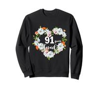 91° Compleanno 91 Anni Regalo Amato per Donne Compleanno 1934 Felpa