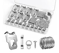 91 ganci per appendere quadri per cartongesso: 18,1 kg, kit di ferramenta, nessun danno, resistente, senza chiodi, ganci da parete per stanza, ufficio, specchio, foto, poster, decorazione