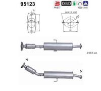 91 KW 124 CV CATALIZZATORE PER Toyota Auris E15 1.6