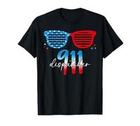 911 Dispatcher 4 luglio USA Flag Emergency Spedizionieri Maglietta
