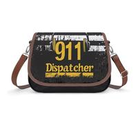 911 Dispatcher - Borsa a tracolla da donna, con bandiera degli Stati Uniti, alla moda, con tracolla regolabile