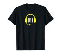 911 Dispatcher Operator Auricolare Risponditori di Emergenza Design Maglietta